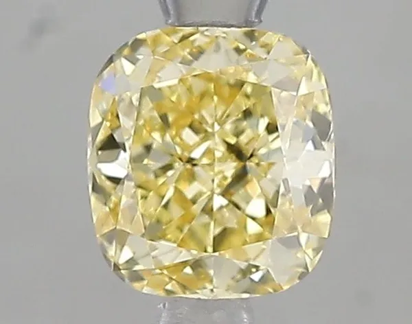 1ct CUSHION Fancy Yellow VS2 Coloured Lab diamond