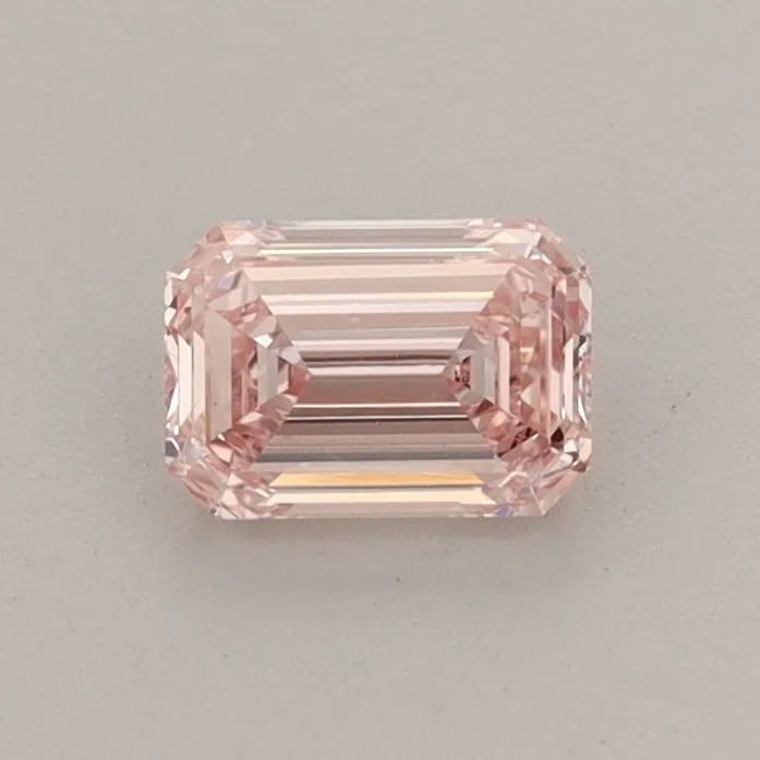 0.49ct EMERALD Fancy Intense Pink VS1 Coloured Lab diamond