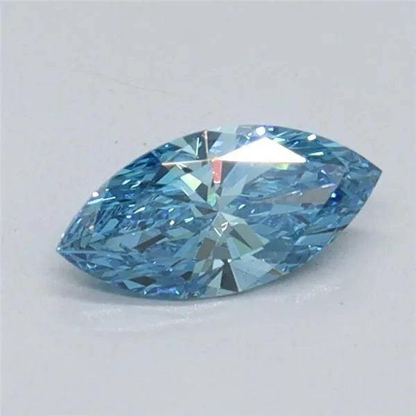 0.4ct MARQUISE Fancy Vivid Blue VS1 Coloured Lab diamond