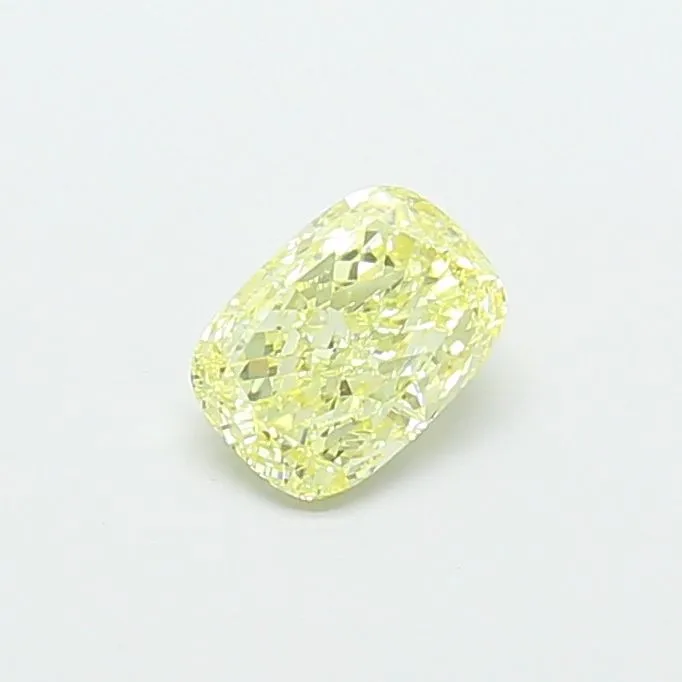 1.03ct CUSHION Fancy Light Yellow VVS2 Coloured Lab diamond