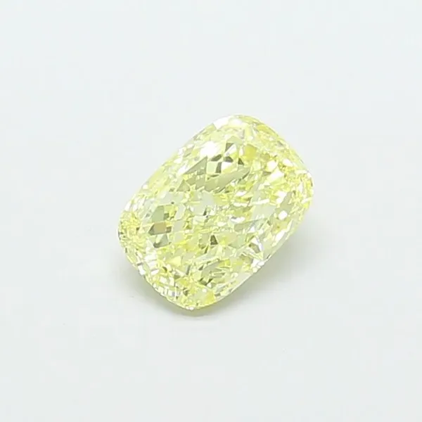 1.03ct CUSHION Fancy Light Yellow VVS2 Coloured Lab diamond