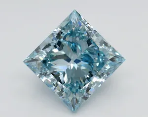 3.01ct PRINCESS Fancy Intense Blue SI1 Coloured Lab diamond