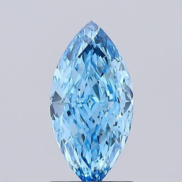 1.02ct MARQUISE Fancy Vivid Blue VS2 Coloured Lab diamond