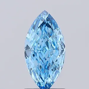 1.02ct MARQUISE Fancy Vivid Blue VS2 Coloured Lab diamond