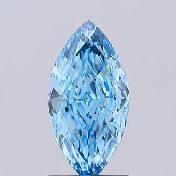 1.02ct MARQUISE Fancy Vivid Blue VS2 Coloured Lab diamond