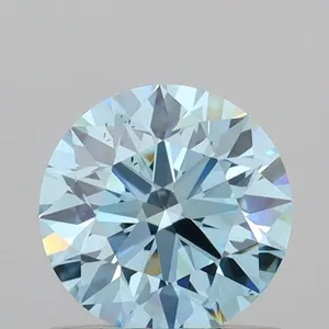 0.7ct ROUND Fancy Vivid Blue VS2 Coloured Lab diamond