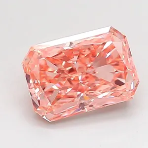 1.06ct RADIANT Fancy Vivid Pink VS1 Coloured Lab diamond
