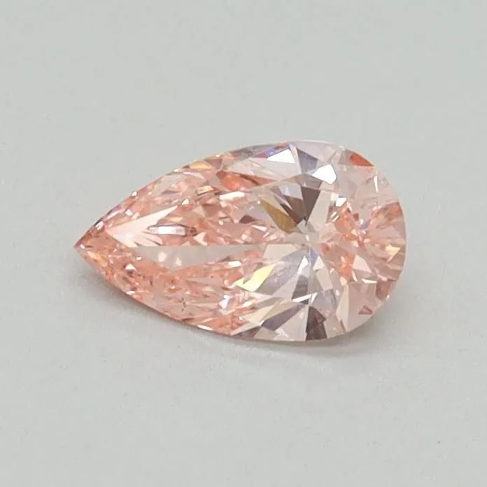 0.33ct PEAR Fancy Vivid Pink VS2 Coloured Lab diamond