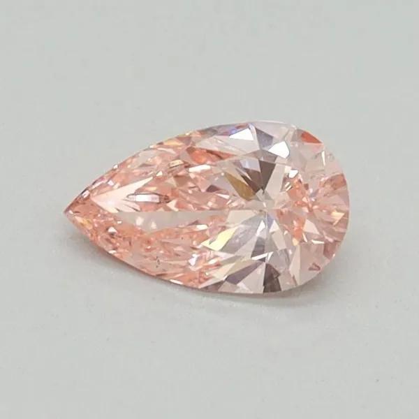 0.33ct PEAR Fancy Vivid Pink VS2 Coloured Lab diamond