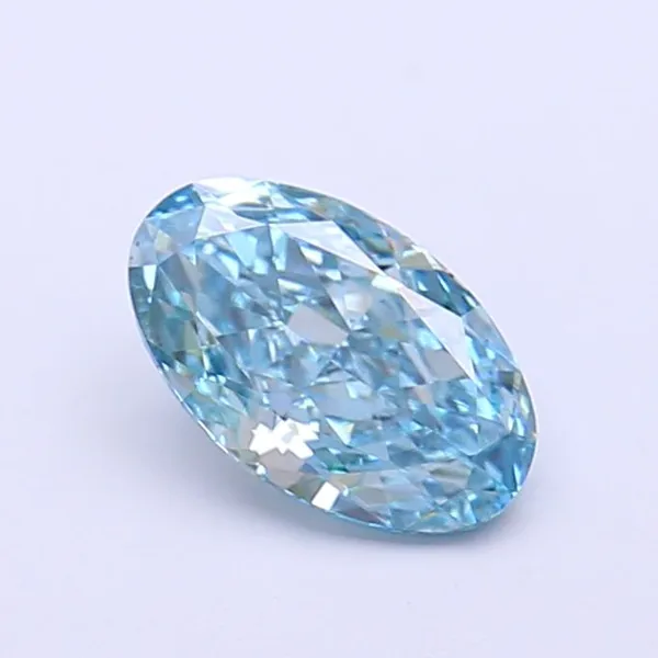 1.01ct OVAL Fancy Vivid Greenish Blue VS1 Coloured Lab diamond