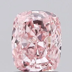 1ct CUSHION Fancy Vivid Pink VS2 Coloured Lab diamond