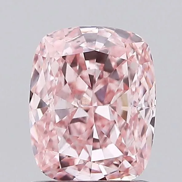 1ct CUSHION Fancy Vivid Pink VS2 Coloured Lab diamond