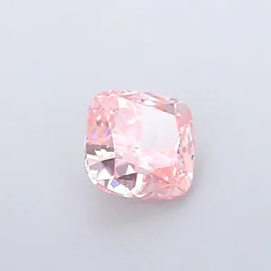 0.98ct CUSHION Fancy Vivid Pink VS1 Coloured Lab diamond