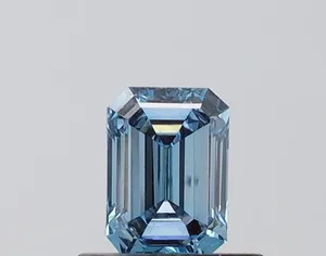 0.52ct EMERALD Fancy Vivid Blue Blue VS2 Coloured Lab diamond