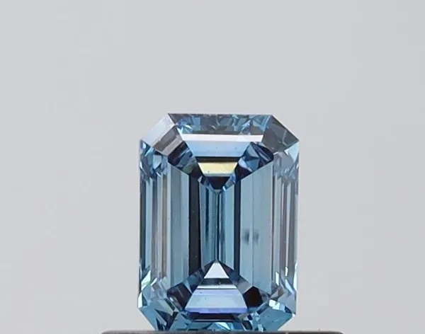 0.52ct EMERALD Fancy Vivid Blue Blue VS2 Coloured Lab diamond