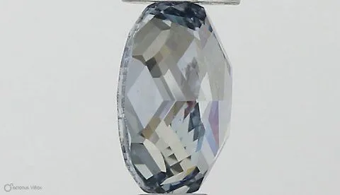 0.32ct OVAL Fancy Vivid Blue VS2 Coloured Lab diamond