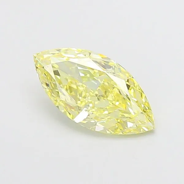 1.79ct MARQUISE Fancy Intense Yellow VVS2 Coloured Lab diamond