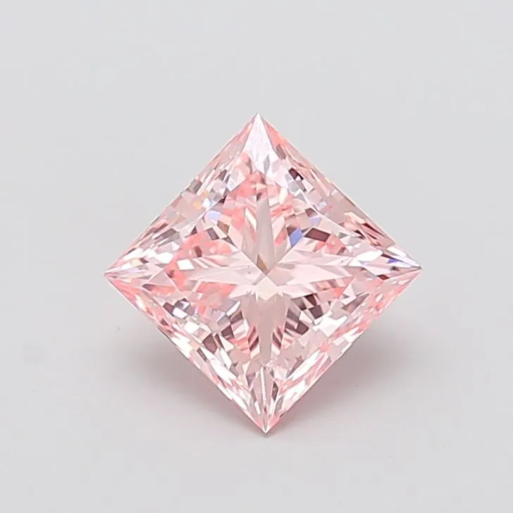 2.09ct PRINCESS Fancy Intense Pink VS1 Coloured Lab diamond