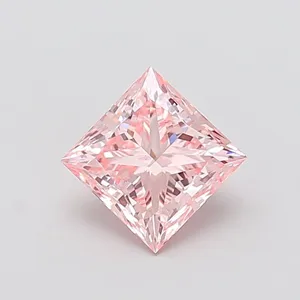 2.09ct PRINCESS Fancy Intense Pink VS1 Coloured Lab diamond