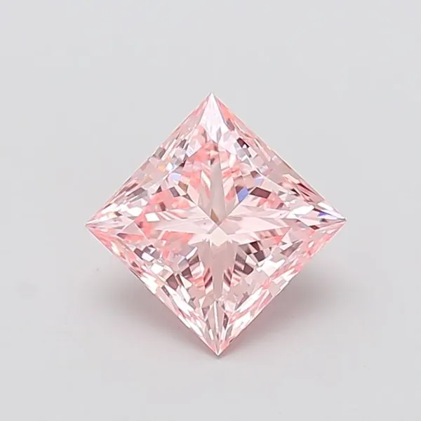 2.09ct PRINCESS Fancy Intense Pink VS1 Coloured Lab diamond