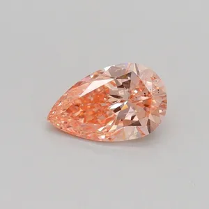 0.5ct PEAR Fancy Intense Pink SI1 Coloured Lab diamond