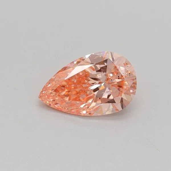 0.5ct PEAR Fancy Intense Pink SI1 Coloured Lab diamond