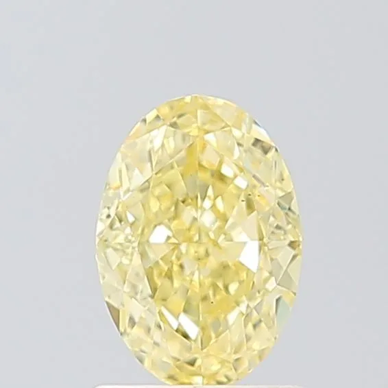 1.08ct OVAL Fancy Intense Yellow VS2 Coloured Lab diamond