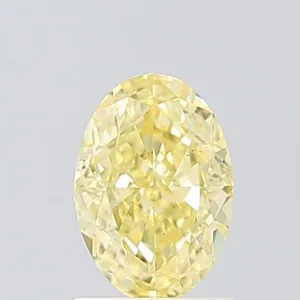 1.08ct OVAL Fancy Intense Yellow VS2 Coloured Lab diamond