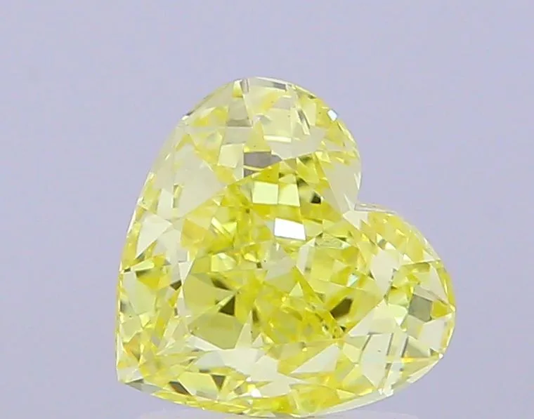 1.72ct HEART Fancy Yellow VS1 Coloured Lab diamond