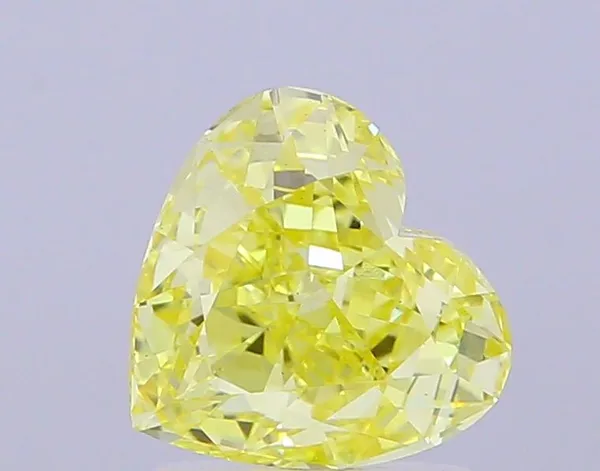 1.72ct HEART Fancy Yellow VS1 Coloured Lab diamond
