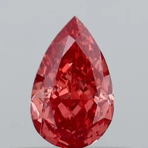 0.5ct PEAR Fancy Vivid Brownish Pink VS2 Coloured Lab diamond