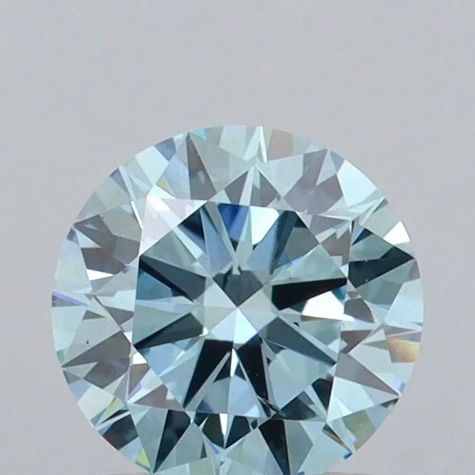 1.01ct ROUND Fancy Vivid Blue VS2 Coloured Lab diamond