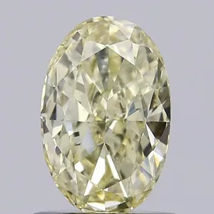 0.84ct OVAL Fancy Light Yellow VS2 Coloured Lab diamond