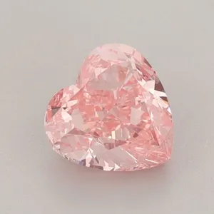1.37ct HEART Fancy Vivid Pink VS1 Coloured Lab diamond