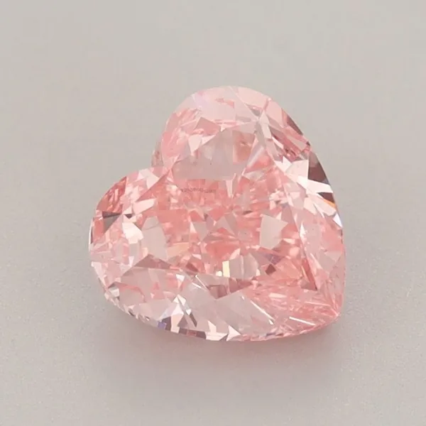 1.37ct HEART Fancy Vivid Pink VS1 Coloured Lab diamond
