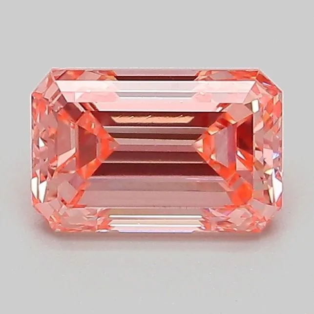 1.22ct EMERALD Fancy Vivid Pink VVS2 Coloured Lab diamond