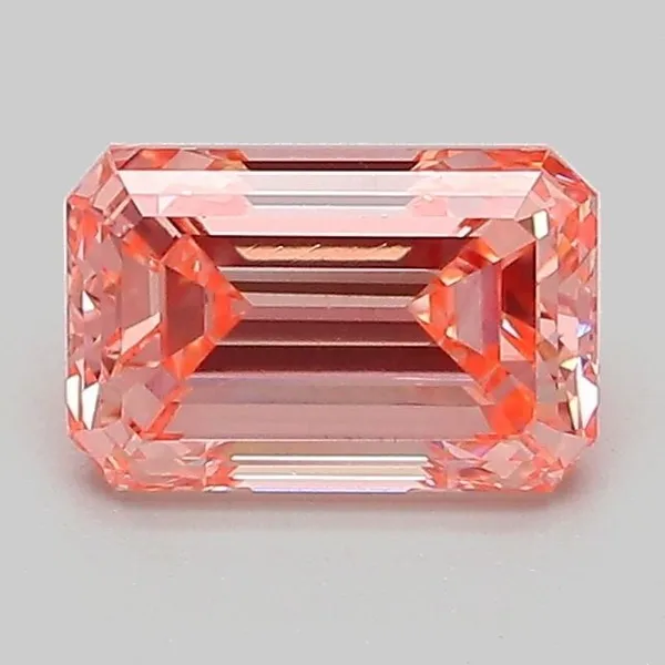 1.22ct EMERALD Fancy Vivid Pink VVS2 Coloured Lab diamond