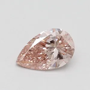 0.53ct PEAR Fancy Intense Pink VS1 Coloured Lab diamond
