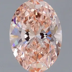 1.05ct OVAL Fancy Intense Pink VVS2 Coloured Lab diamond