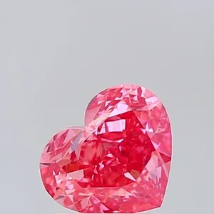 1.21ct HEART Fancy Vivid Pink VS1 Coloured Lab diamond