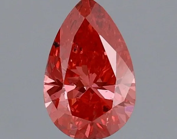 0.43ct PEAR Fancy Deep Pink SI1 Coloured Lab diamond