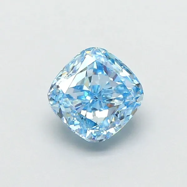 1.03ct CUSHION Fancy Vivid Blue VVS2 Coloured Lab diamond