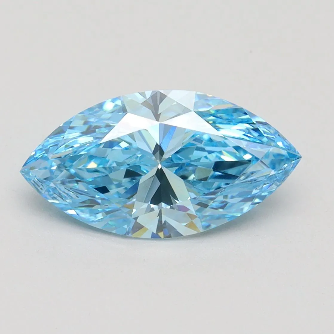 2.10ct MARQUISE Fancy Vivid Blue VS2 Coloured Lab diamond