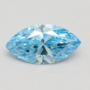 2.1ct MARQUISE Fancy Vivid Blue VS2 Coloured Lab diamond