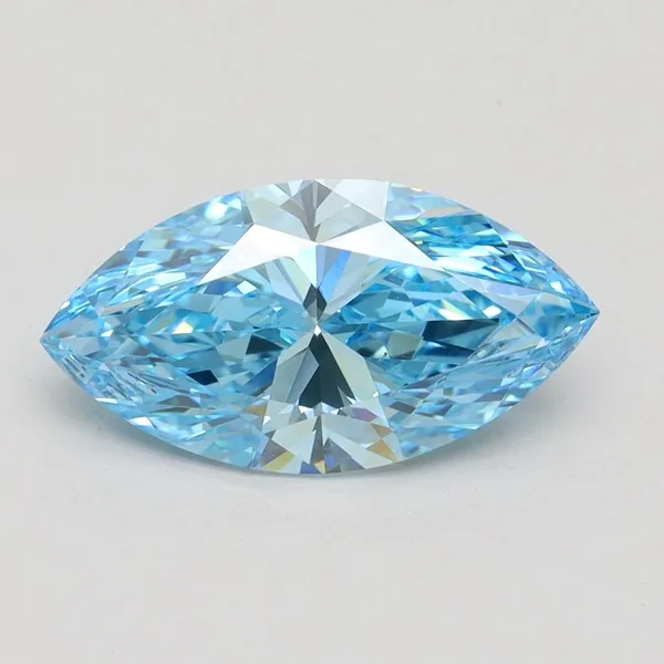 2.1ct MARQUISE Fancy Vivid Blue VS2 Coloured Lab diamond