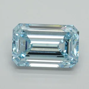 1.47ct EMERALD Fancy Intense Blue VS1 Coloured Lab diamond