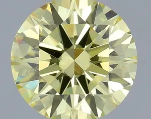 0.47ct ROUND Fancy Intense Yellow VS1 Coloured Lab diamond