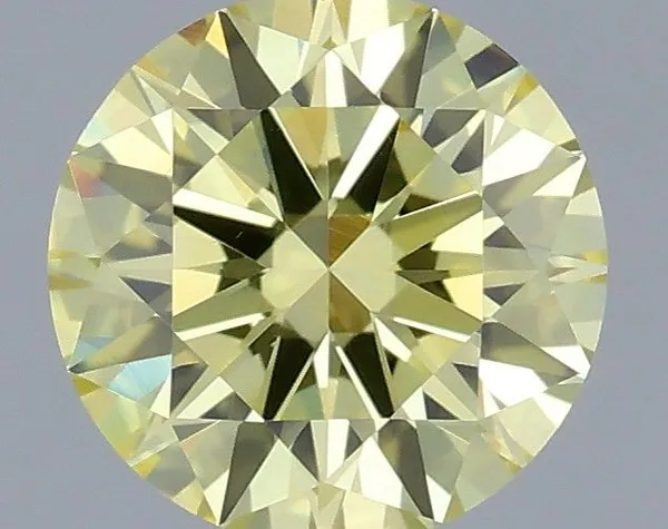 0.47ct ROUND Fancy Intense Yellow VS1 Coloured Lab diamond