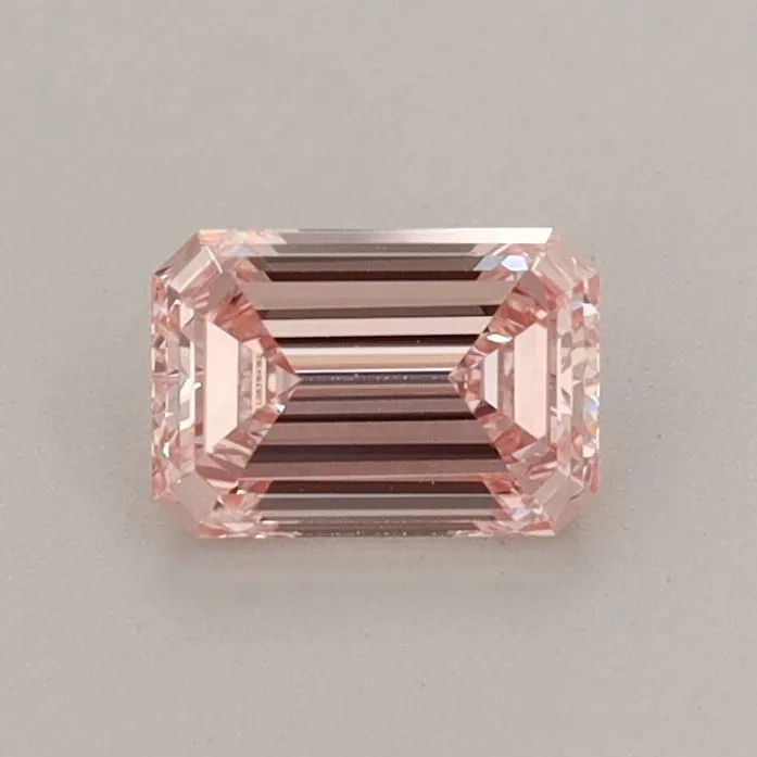 0.54ct EMERALD Fancy Intense Pink VS1 Coloured Lab diamond