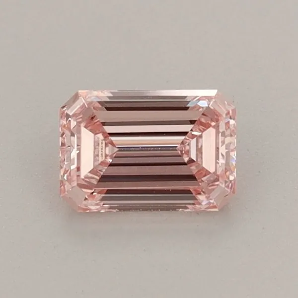0.54ct EMERALD Fancy Intense Pink VS1 Coloured Lab diamond